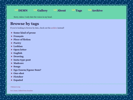 tags screenshot