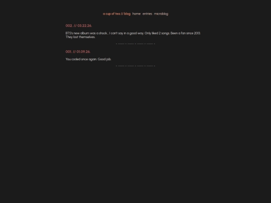 blog/microblog screenshot