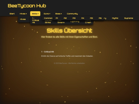 skills screenshot