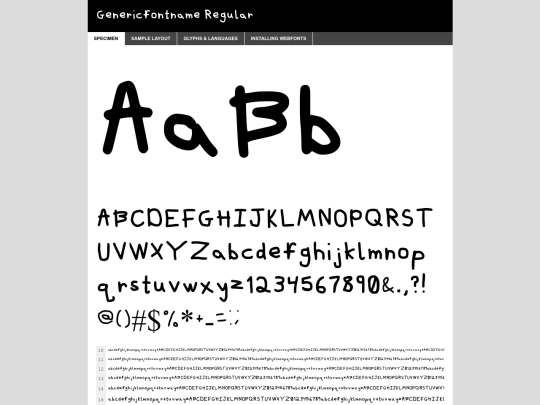 webfontkit-20240313-073030/genericfontname-regular-demo screenshot