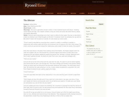 fanfiction/aftercare screenshot