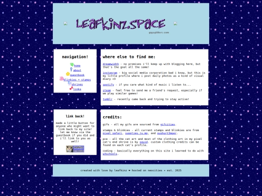 links screenshot