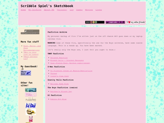 fanfictionlinks screenshot