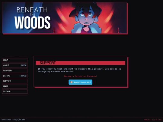 support screenshot