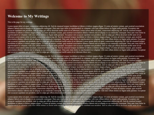 writings/exampleText screenshot