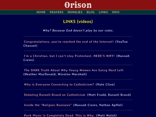 links screenshot