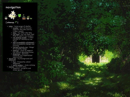 subpages/sitemap screenshot