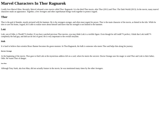 marvelcharacters screenshot