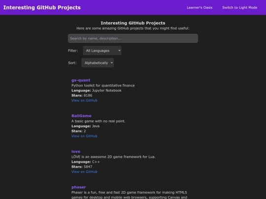 interesting_github_projects screenshot