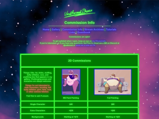 commissions screenshot