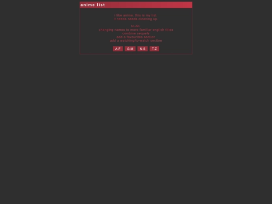 animelist screenshot
