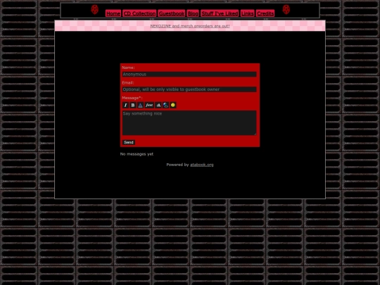 guestbook screenshot