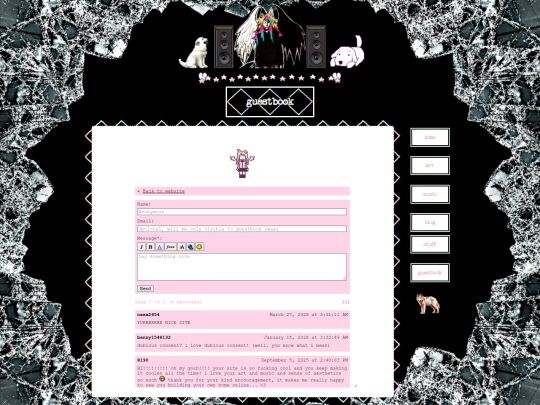 guestbook screenshot