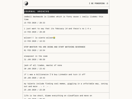 journal/page/2 screenshot