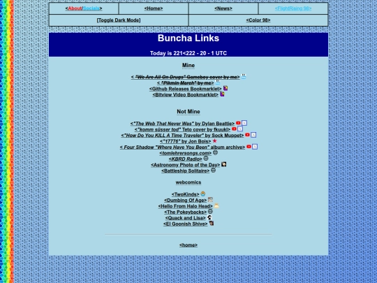 links screenshot