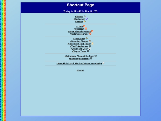 shortcuts screenshot