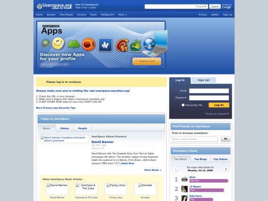 logout screenshot