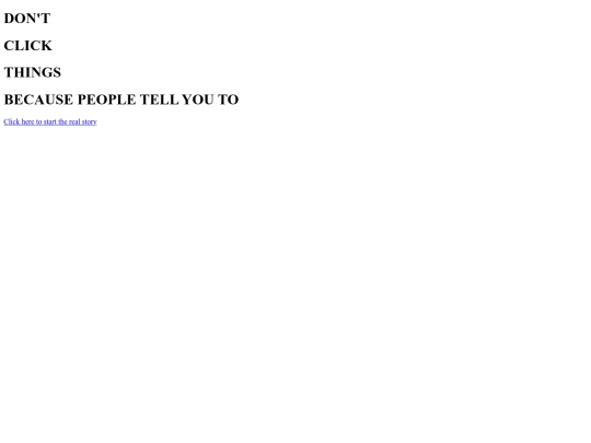 weird-website.html/dont-click-here screenshot