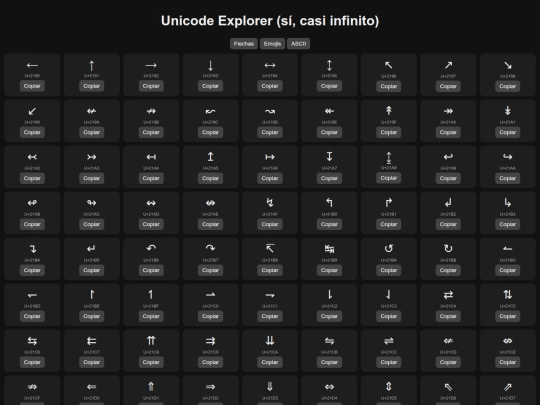 pages/unicode screenshot