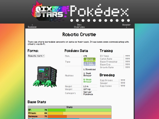 SixStars/pokedex/crustle screenshot