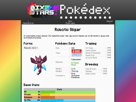 SixStars/pokedex/gligar screenshot