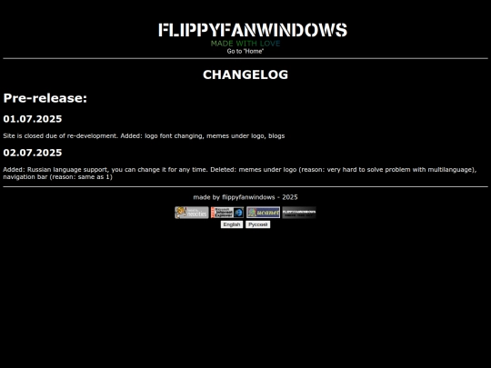 changelog screenshot