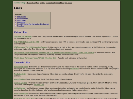 links screenshot