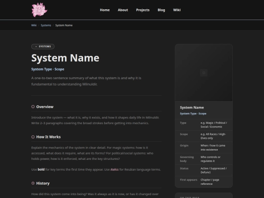 wiki/templates/wiki-system screenshot