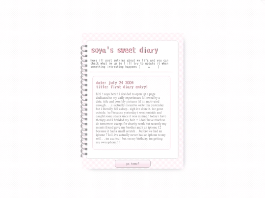 diary screenshot