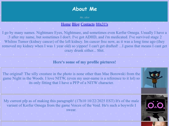 about-me screenshot