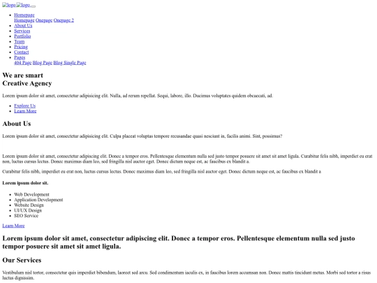 onepage-text screenshot