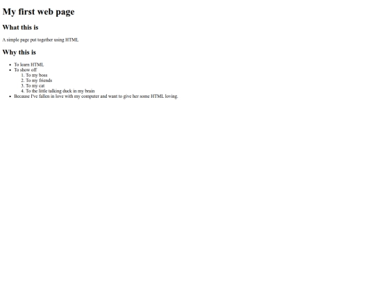 myfirstpage screenshot