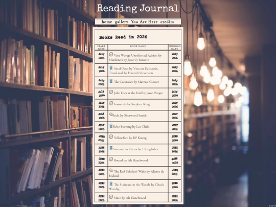 readingjournal screenshot