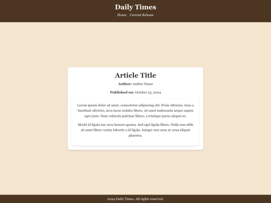 article-template screenshot