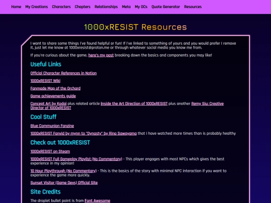 resources screenshot