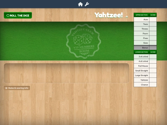 Yahtzee screenshot