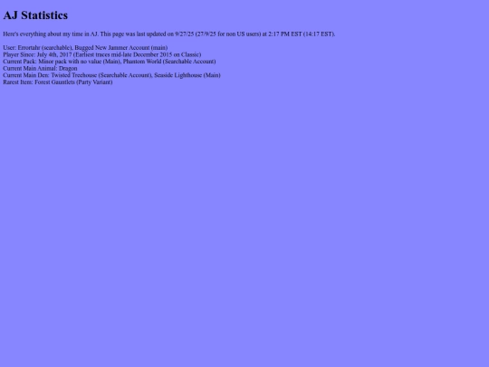 CurrentAJInfo screenshot