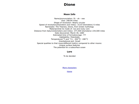 Dione screenshot