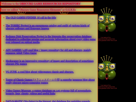 Obscure-Game-Ressources-Repository screenshot