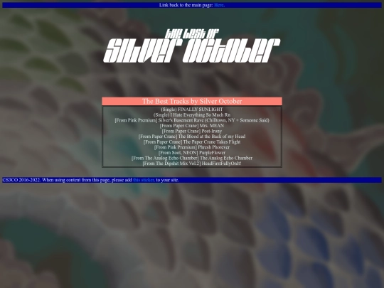 SilverOctoberMusic2 screenshot