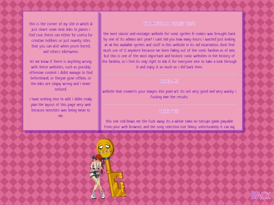 links screenshot