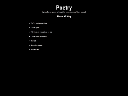 Poetry screenshot
