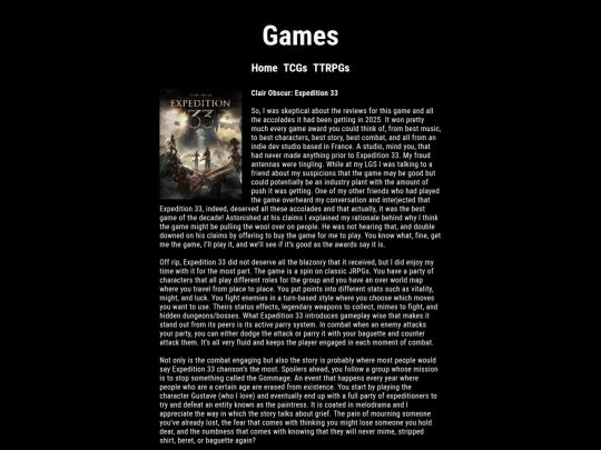 games screenshot