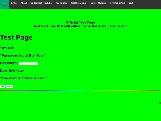 test screenshot