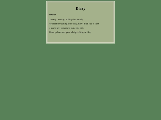 diary screenshot