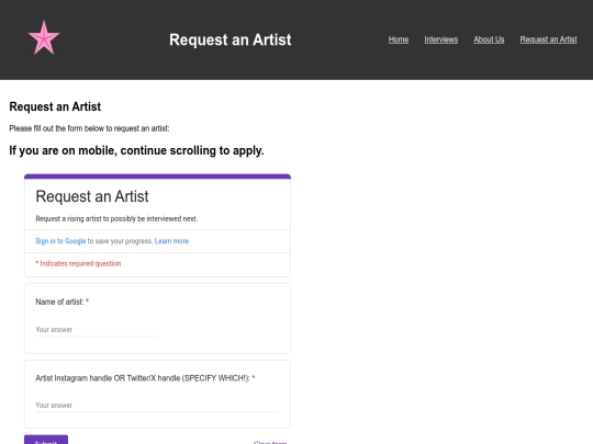 request screenshot