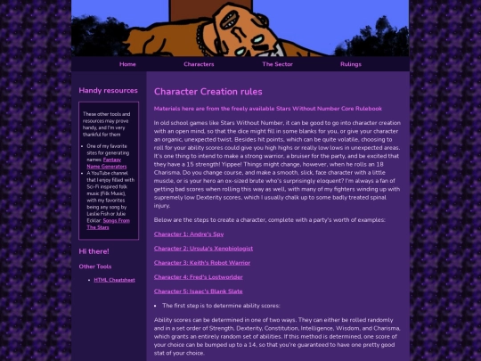 Characters screenshot