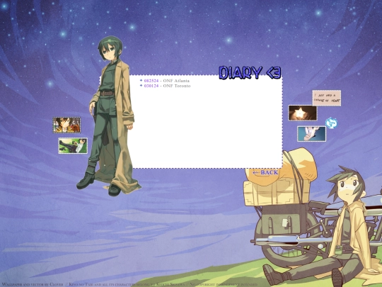 diary/landing screenshot
