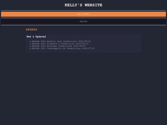 sports/home screenshot