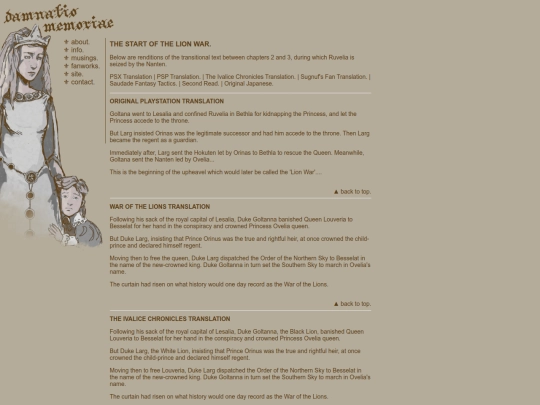 damnatiomemoriae/info/transcripts/start_of_the_lion_war screenshot